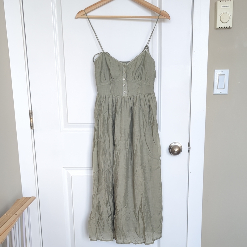 Oak + Fort Midi Dress (Green)